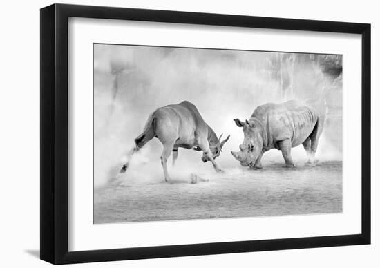 Combat-Juan Luis Duran-Framed Giclee Print