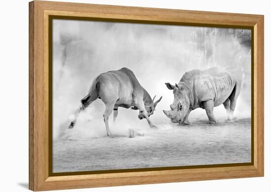 Combat.-Juan Luis Duran-Framed Premier Image Canvas