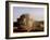 Combine Harvester Baling Hay, Seen from the Cotswolds Way Footpath, the Coltswolds, England-David Hughes-Framed Photographic Print