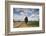 Combine Harvester Harvesting Oats, Ellingstring, North Yorkshire, England, UK, August-Paul Harris-Framed Photographic Print