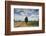 Combine Harvester Harvesting Oats, Ellingstring, North Yorkshire, England, UK, August-Paul Harris-Framed Photographic Print