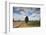 Combine Harvester Harvesting Oats, Ellingstring, North Yorkshire, England, UK, August-Paul Harris-Framed Photographic Print