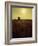 Combine Harvester in Field at Sunset-John Zimmerman-Framed Photographic Print