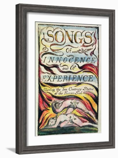 Combined Title Page from 'Songs of Innocence and of Experience', Plate 2 of Bentley Copy L-William Blake-Framed Giclee Print