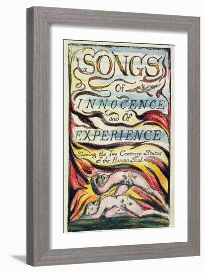 Combined Title Page from 'Songs of Innocence and of Experience', Plate 2 of Bentley Copy L-William Blake-Framed Giclee Print