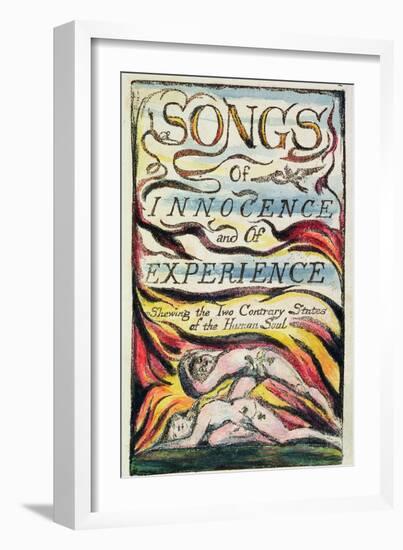 Combined Title Page from 'Songs of Innocence and of Experience', Plate 2 of Bentley Copy L-William Blake-Framed Giclee Print