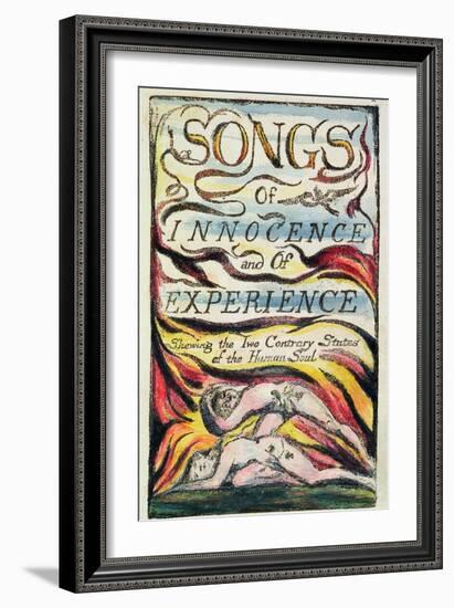 Combined Title Page from 'Songs of Innocence and of Experience', Plate 2 of Bentley Copy L-William Blake-Framed Giclee Print