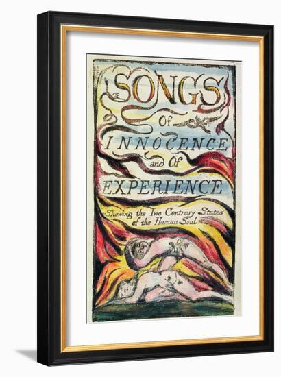 Combined Title Page from 'Songs of Innocence and of Experience', Plate 2 of Bentley Copy L-William Blake-Framed Giclee Print