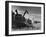 Combines Being Used to Harvest Wheat-Ed Clark-Framed Photographic Print