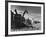 Combines Being Used to Harvest Wheat-Ed Clark-Framed Photographic Print