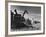 Combines Being Used to Harvest Wheat-Ed Clark-Framed Photographic Print