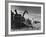 Combines Being Used to Harvest Wheat-Ed Clark-Framed Photographic Print