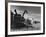 Combines Being Used to Harvest Wheat-Ed Clark-Framed Photographic Print