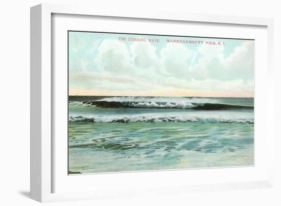 Combing Wave, Narragansett Pier, Rhode Island-null-Framed Art Print