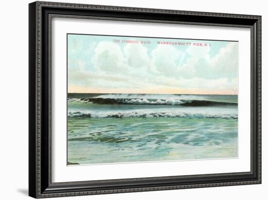 Combing Wave, Narragansett Pier, Rhode Island-null-Framed Art Print