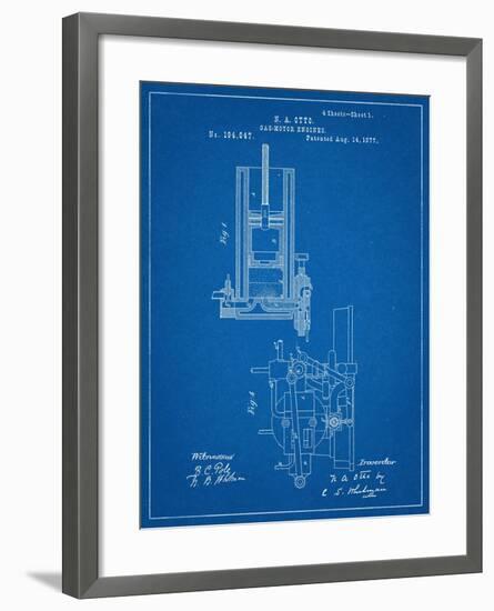 Combustion Engine Patent 1877-null-Framed Art Print