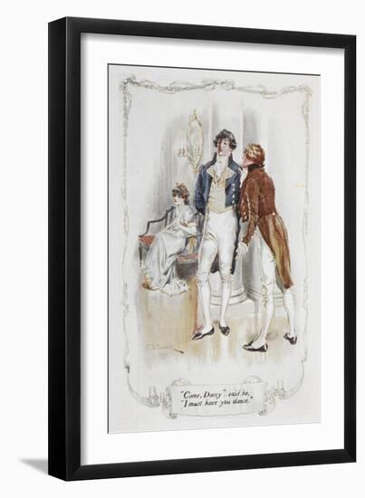 Come Darcy, I Must Have You Dance. Illustration To 'Pride and Prejudice'-Charles Edmund Brock-Framed Giclee Print