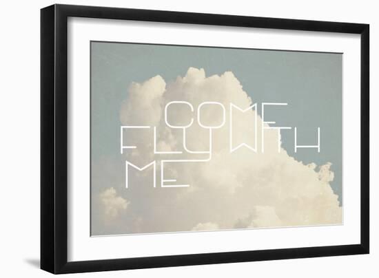 Come Fly with Me-Vintage Skies-Framed Premium Giclee Print