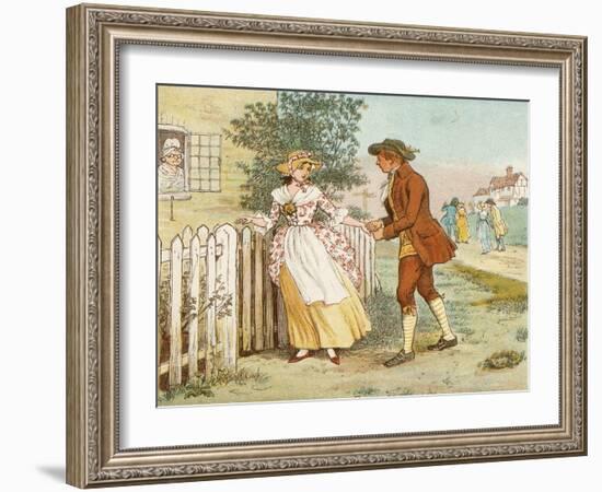 Come Lasses and Lads'-Randolph Caldecott-Framed Art Print