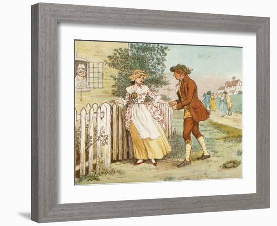 Come Lasses and Lads'-Randolph Caldecott-Framed Art Print