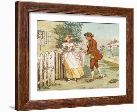 Come Lasses and Lads'-Randolph Caldecott-Framed Art Print