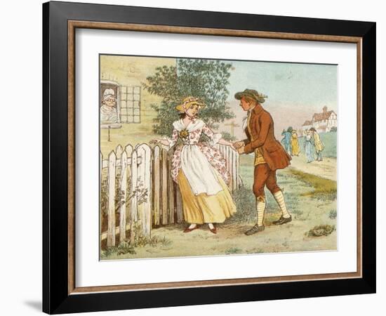 Come Lasses and Lads'-Randolph Caldecott-Framed Art Print