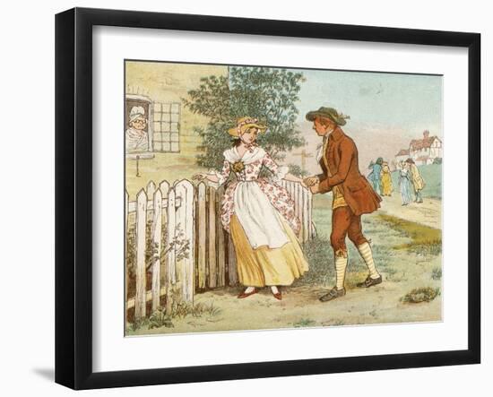 Come Lasses and Lads'-Randolph Caldecott-Framed Art Print