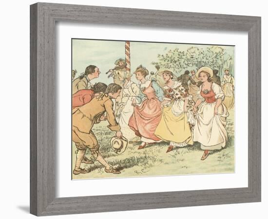 Come Lasses and Lads-Randolph Caldecott-Framed Giclee Print