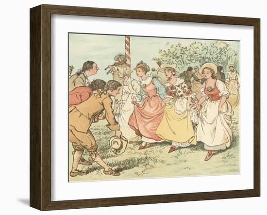 Come Lasses and Lads-Randolph Caldecott-Framed Giclee Print