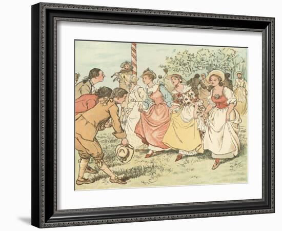 Come Lasses and Lads-Randolph Caldecott-Framed Giclee Print