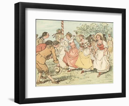 Come Lasses and Lads-Randolph Caldecott-Framed Giclee Print