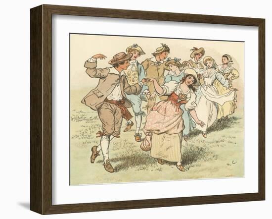 Come Lasses and Lads-Randolph Caldecott-Framed Giclee Print