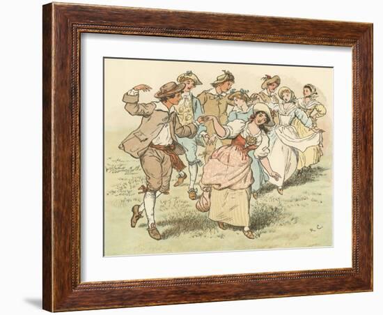 Come Lasses and Lads-Randolph Caldecott-Framed Giclee Print