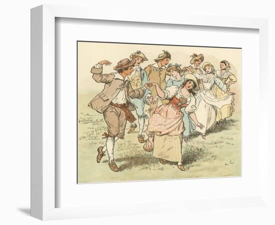 Come Lasses and Lads-Randolph Caldecott-Framed Giclee Print