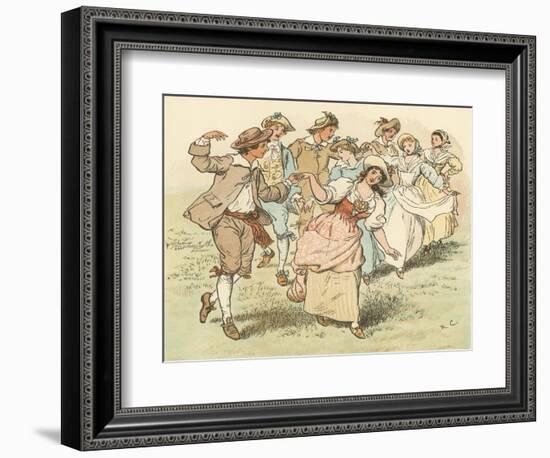 Come Lasses and Lads-Randolph Caldecott-Framed Giclee Print