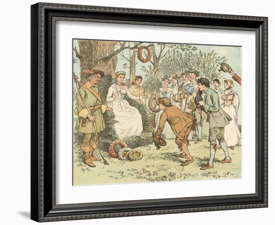 Come Lasses and Lads-Randolph Caldecott-Framed Giclee Print