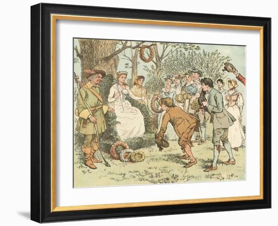 Come Lasses and Lads-Randolph Caldecott-Framed Giclee Print