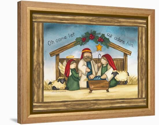 Come Let us Adore Him-Laurie Korsgaden-Framed Stretched Canvas