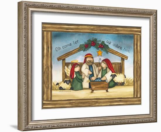 Come Let us Adore Him-Laurie Korsgaden-Framed Art Print