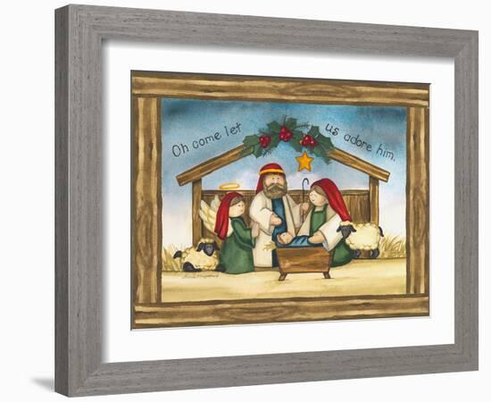 Come Let us Adore Him-Laurie Korsgaden-Framed Art Print