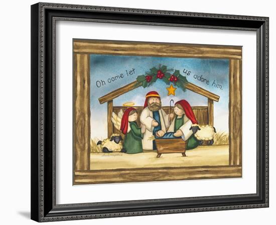 Come Let us Adore Him-Laurie Korsgaden-Framed Art Print