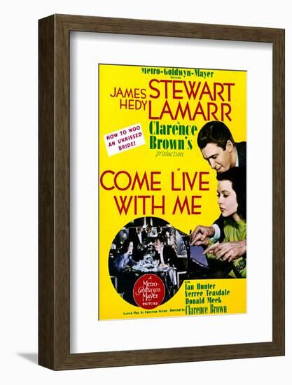 Come Live with Me - Movie Poster Reproduction-null-Framed Photo