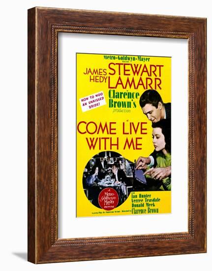 Come Live with Me - Movie Poster Reproduction-null-Framed Photo