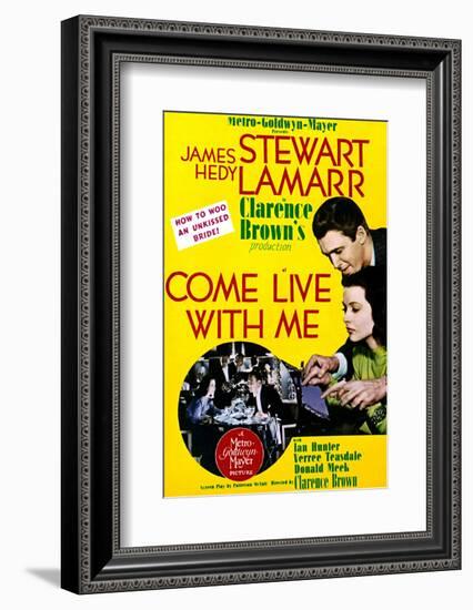 Come Live with Me - Movie Poster Reproduction-null-Framed Photo