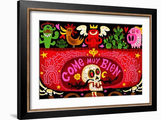 Come Muy Bien-Jorge R. Gutierrez-Framed Premium Giclee Print