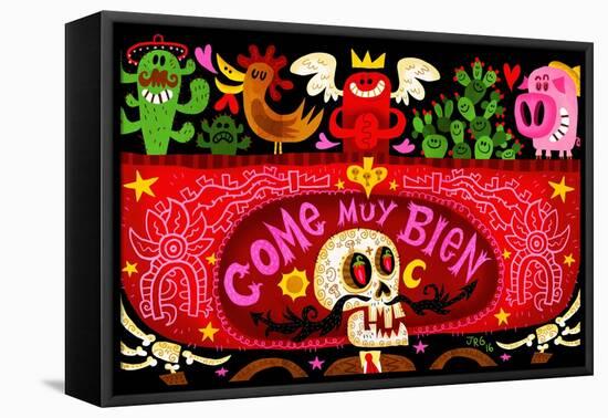 Come Muy Bien-Jorge R. Gutierrez-Framed Stretched Canvas