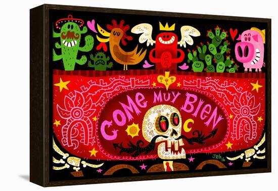 Come Muy Bien-Jorge R. Gutierrez-Framed Stretched Canvas