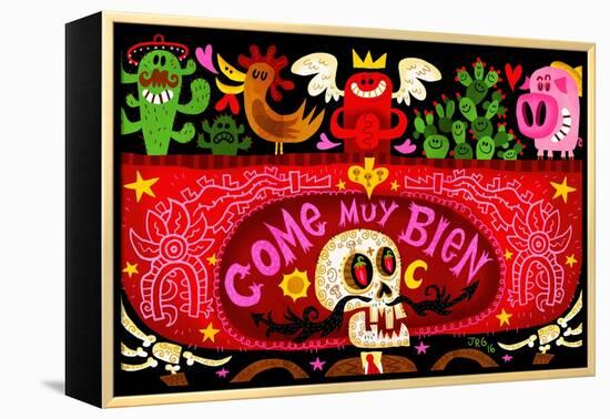 Come Muy Bien-Jorge R. Gutierrez-Framed Stretched Canvas