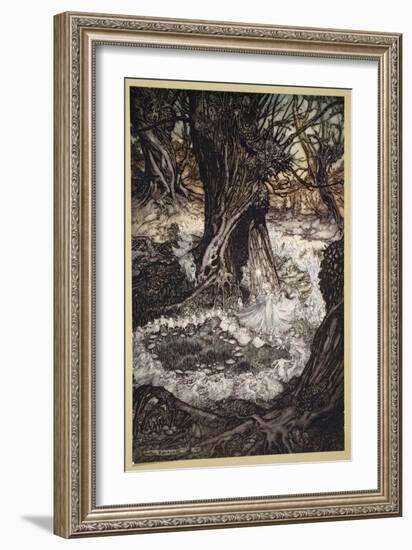 Come, Now a Roundel, Illustration from 'Midsummer Nights Dream' by William Shakespeare, 1908-Arthur Rackham-Framed Giclee Print