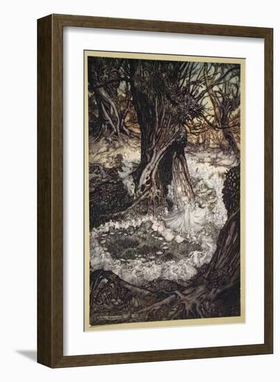 Come, Now a Roundel, Illustration from 'Midsummer Nights Dream' by William Shakespeare, 1908-Arthur Rackham-Framed Giclee Print